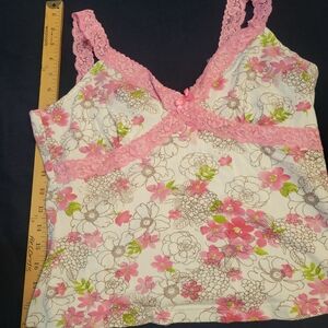Self Esteem Pink Floral Tank Top